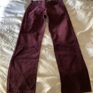 Janie and Jack NWT size 16 dark cranberry color straight fit corduroys